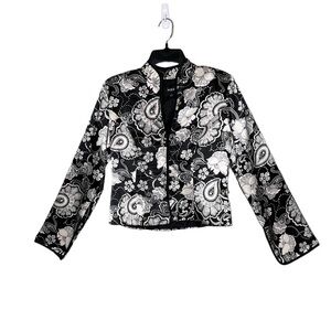 MSK Vintage Satin Floral Jacket